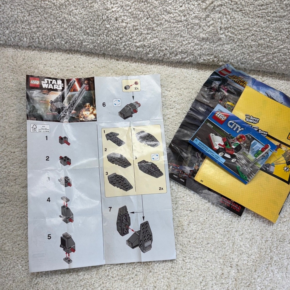 LEGO Instruction Manuals Lot Star Wars‎ 30279 Marvel 76051 City 30314 Booklets - Picture 3 of 4